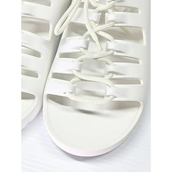 Bottega Veneta Women's White Jelly Lace Up Sandals Size 39 EU (MSRP $490) - Picture 6 of 10